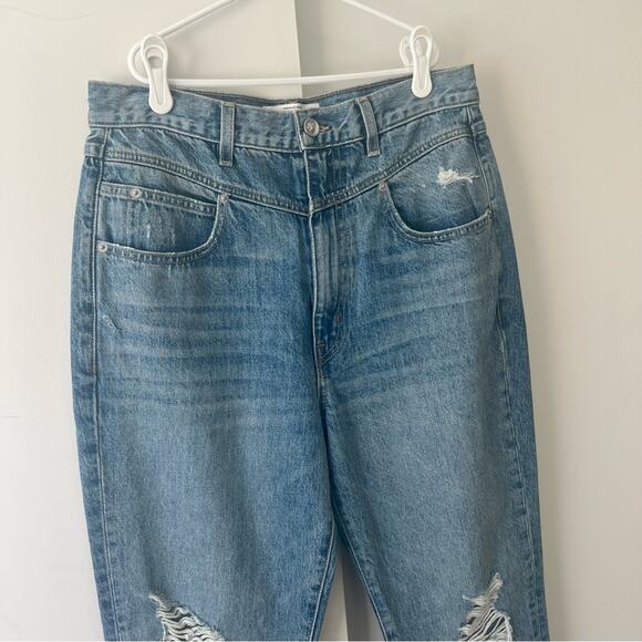 NEW SLVRLAKE Beatnik Double Jeans Yoke High Rise Ripped Distressed Size 30 $369 - Picture 4 of 10